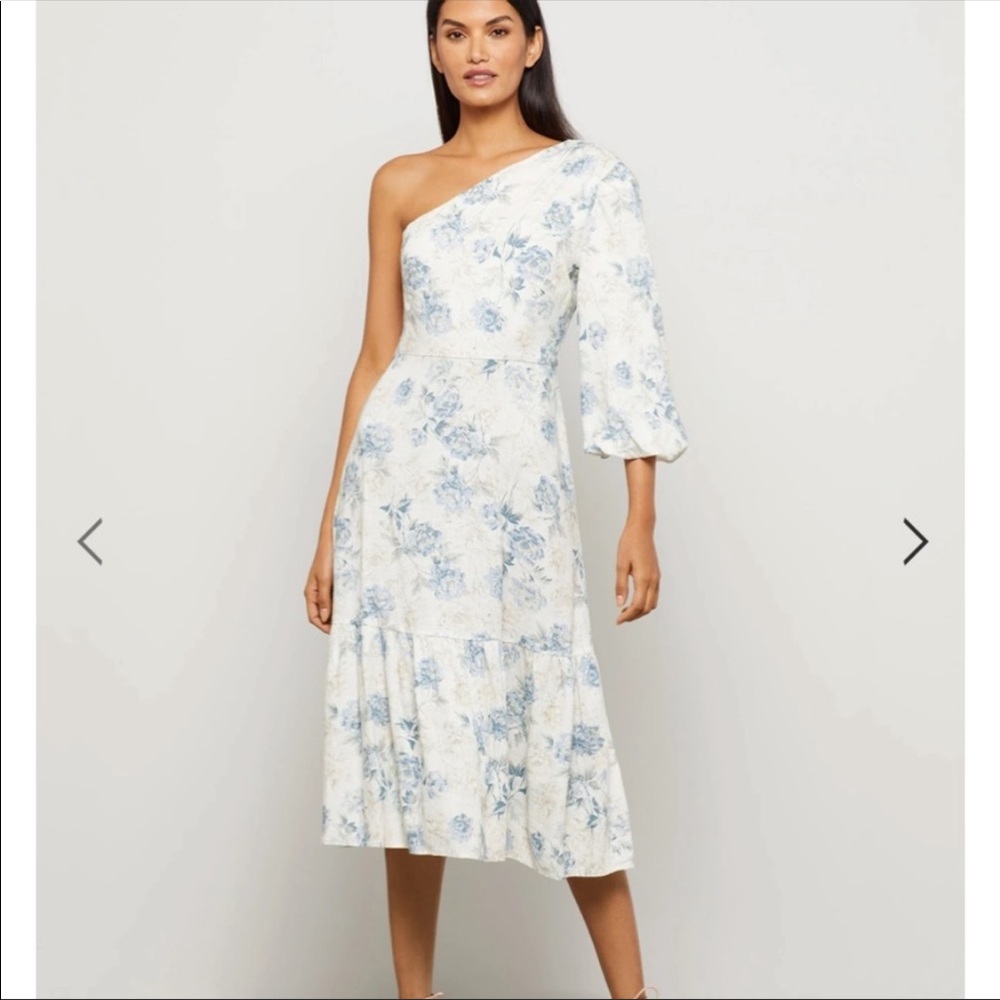 **LAST CHANCE** NWT BCBG One shoulder floral dress